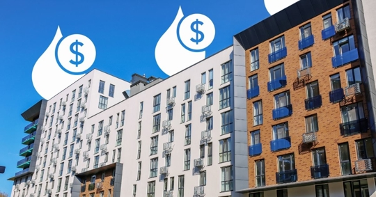 Contemporary multi-story apartment building